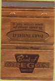 Matchbook Cover - Bank of Oregon Woodburn OR 40 Strike