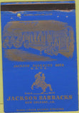 Matchbook Cover - Jackson Barracks New Orleans LA military postcard 40 Strike