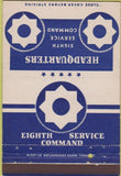 Matchbook Cover - Eight Service Command military postcard 40 Strike