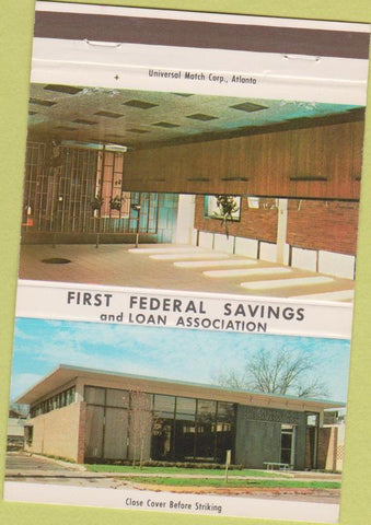 Matchbook Cover - First Federal Savings Loan Griffin GA 40 Strike