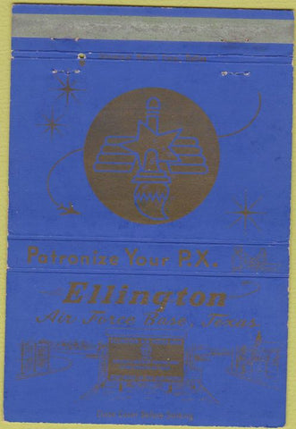 Matchbook Cover - Ellington Air Force Base TX PX WORN 40 Strike
