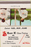 Matchbook Cover - Sun X Glass Tinting Milwaukee WI 40 Strike