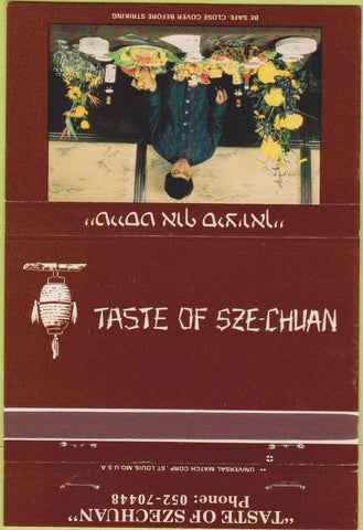 Matchbook Cover - Taste of Szechuan 40 Strike