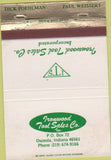 Matchbook Cover - Ironwood Tool Co Osceola IN 40 Strike