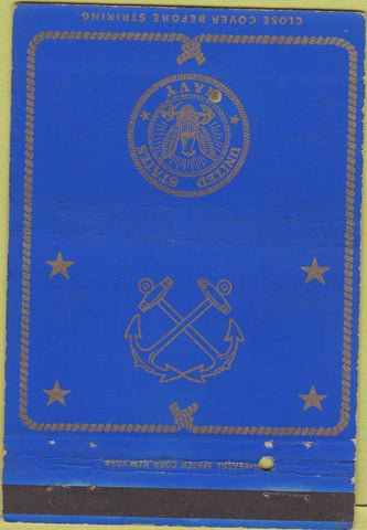 Matchbook Cover - United States Navy military postcard 40 Strike
