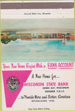Matchbook Cover - Wisconsin State Bank Green Bay WI 40 Strike