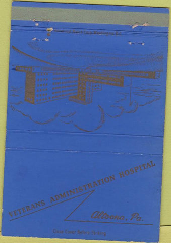 Matchbook Cover - Veterans Hospital Altoona PA military postcard 40 Strike