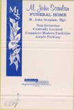 Matchbook Cover - Scanlan Funeral Home Pompton Plains NJ 40 Strike