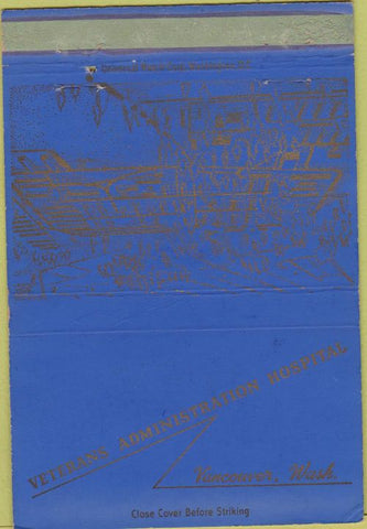 Matchbook Cover - Veterans Hospital Vancouver WA military postcard 40 Strike