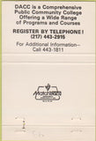 Matchbook Cover - Danville Area Community College Danville IL 40 Strike