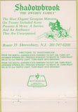 Matchbook Cover - Shadowbrook Zweben Family Shrewsbury NJ 40 Strike