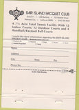 Matchbook Cover - Bair Island Racquet Club Redwood City CA 40 Strike