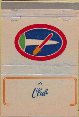 Matchbook Cover - Non Commissioned Officers Club Fort Myer VA WEAR 40 Strike