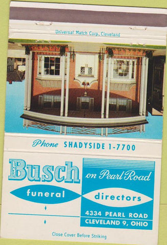 Matchbook Cover - Busch Funeral Home Cleveland OH 40 Strike