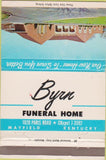 Matchbook Cover - Byrn Funeral Home Mayfield KY 40 Strike
