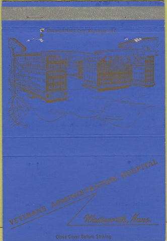 Matchbook Cover - Veterans Hospital Wadsworth KS 40 Strike