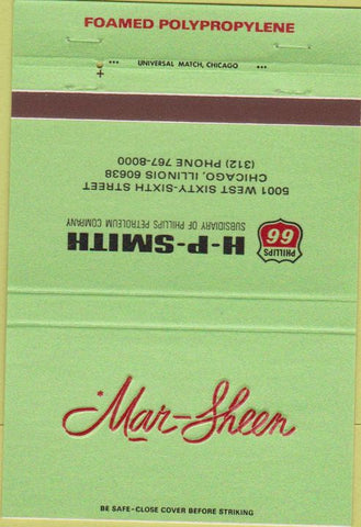 Matchbook Cover - HP Smith Phillips 66 oil gas Chicago IL 40 Strike