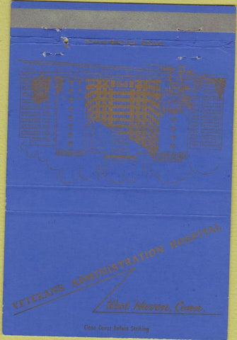 Matchbook Cover - Veterans Hospital West Haven CT 40 Strike