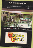Matchbook Cover - Linden Hall Dawson PA 40 Strike