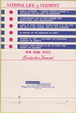 Matchbook Cover - National Life Isurance Co Montpelier VT  40 Strike