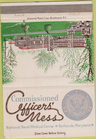 Matchbook Cover - Officers Mess Bethesda MD military WEAR 40 Strike