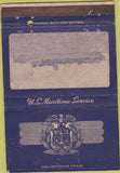 Matchbook Cover - US Maritime Service Navy military postcard 40 Strike