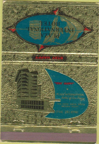 Matchbook Cover - Plaza Hotel San Diego CA 40 Strike