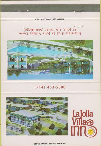 Matchbook Cover - La Jolla Village Inn San Diego CA 40 Strike