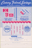 Matchbook Cover - Century Federal Savings Santa Monica CA 40 Strike