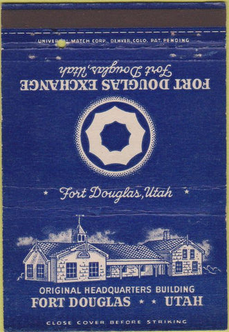 Matchbook Cover - Fort Douglas Exchagne UT military postcard 40 Strike