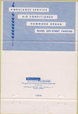 Matchbook Cover - Zaback Funeral Home Ashtabula OH 40 Strike