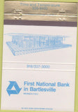 Matchbook Cover - First National Bank Bartlesville OK 40 Strike