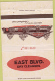 Matchbook Cover - East Blvd Dry Cleaners Cleveland OH 40 Strike