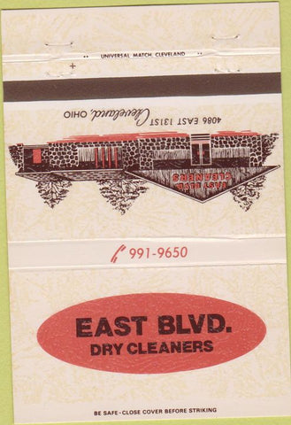 Matchbook Cover - East Blvd Dry Cleaners Cleveland OH 40 Strike