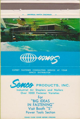 Matchbook Cover - Senco Products Staple Nail Guns Cincinnati OH 40 Strike