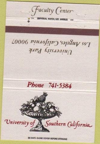 Matchbook Cover - University of Southern California USC Los Angeles 40 Strike