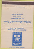 Matchbook Cover - US Army Recruiting Akron OH Woodrow Brooks 40 Strike