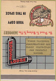 Matchbook Cover - Moose Lodge SAMPLE 40 Strike