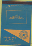 Matchbook Cover - US Air Corps Selfridge Field MI postcard blue box 40 Strike