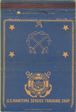 Matchbook Cover - US Maritime Service Training military postcard 40 Strike