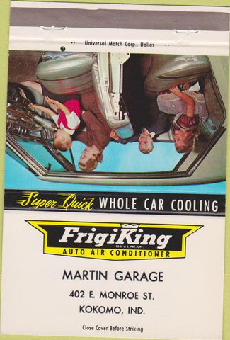 Matchbook Cover - Fridge Kind Car Air Conditioning Kokomo IN 40 Strike