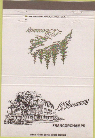 Matchbook Cover - Le Roannay Francorchamps 40 Strike