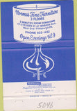 Matchbook Cover - Norma's Furniture West End Pittsburgh PA 40 Strike