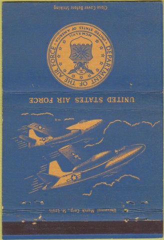 Matchbook Cover - US Air Force military postcard 40 Strike