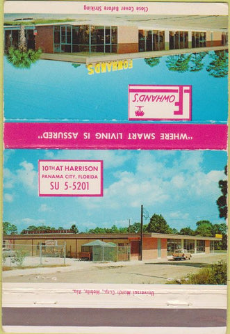 Matchbook Cover - Fowhand's Panama City FL furniture 40 Strike