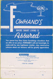 Matchbook Cover - Fowhand's Panama City FL furniture 40 Strike