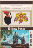 Matchbook Cover - 10 New Pence London UK Tower Bridge 40 Strike