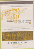 Matchbook Cover - Beretta Center Italian Imports 40 Strike