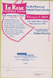 Matchbook Cover - La Rosa Funeral Home Brooklyn NY 40 Strike