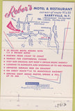 Matchbook Cover - Reber's Motel Barryville NY 40 Strike